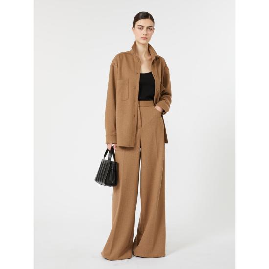 26FW 막스마라 스트레이트 팬츠 2621786022600 001 BROWN - MAX MARA