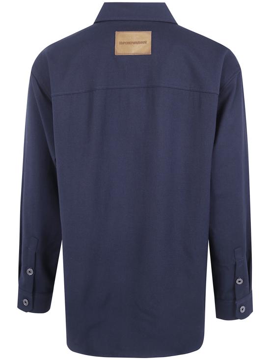 26FW 엠포리오 아르마니 긴팔 셔츠 EM006535AF27877 UB118 BLUE - EMPORIO ARMANI