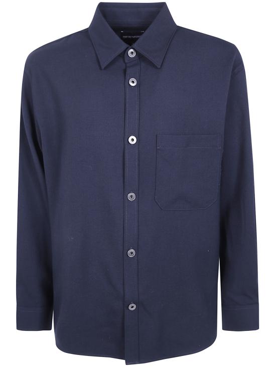 26FW 엠포리오 아르마니 긴팔 셔츠 EM006535AF27877 UB118 BLUE