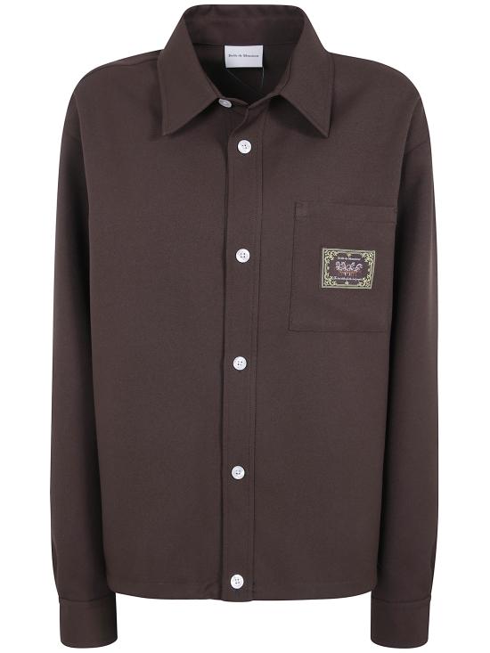 26FW 드롤드무슈 긴팔 셔츠 MSH276PL186 BROWN