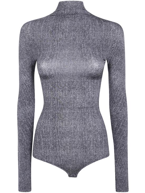 26FW 마르지엘라 시어 그라데이션 터틀넥 바디수트 S29NA0185M20304 001S GREY