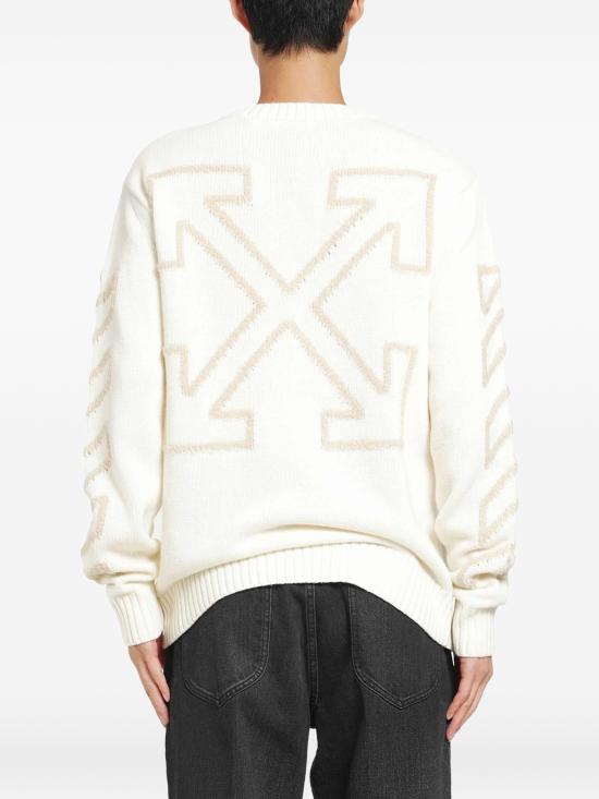 26FW 오프화이트 스웨터 OMHE087F26KNI001 110 CREAM - OFF WHITE