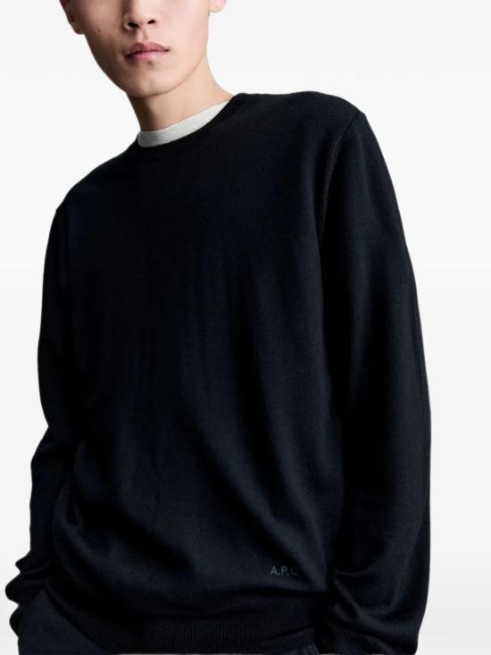 26FW 아페쎄 스웨터 WVAWM H23483 LZZ BLACK DOM - A.P.C.