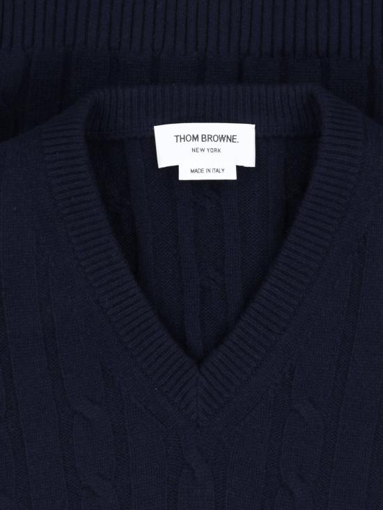 26FW 톰브라운 스웨터 MKA595A Y2007 415 NAVY DOM - THOM BROWNE