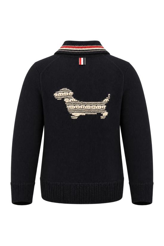26FW 톰브라운 도네갈 RWB 스트라이프 헥터 포인텔 가디건 FKC719A Y1506 415 NAVY DOM - THOM BROWNE
