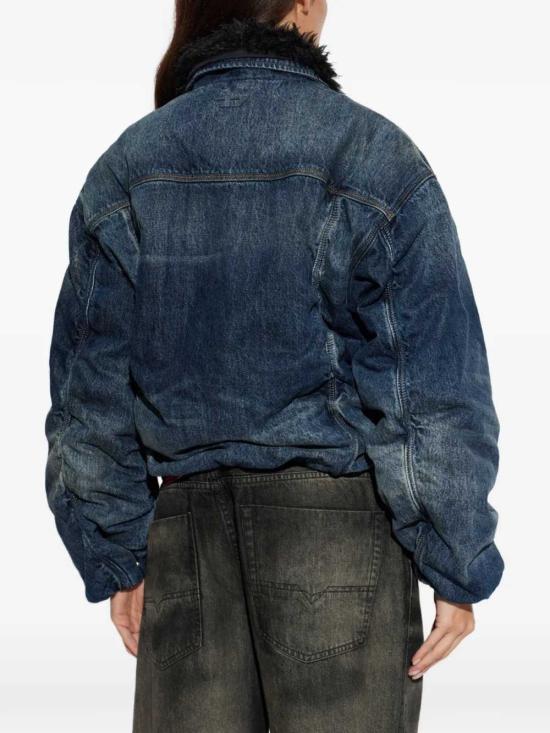 26FW 디젤 테디라인 트러커 데님 자켓 A25933007FZ 01 - DIESEL