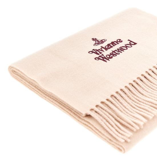 26FW 비비안웨스트우드 자수 로고 머플러 81030007 W00Q7 AAC Beige - VIVIENNE WESTWOOD