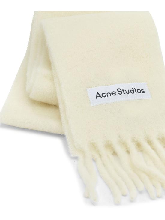 26FW 아크네 스튜디오 벨리 스키니 모헤어 머플러 CA0443 100 WHITE DOM - ACNE STUDIOS