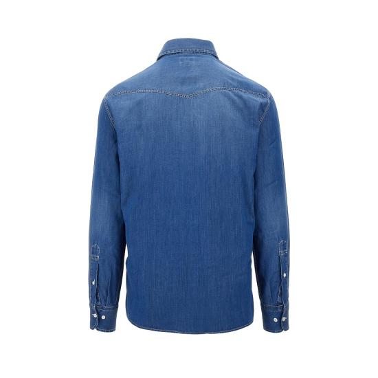 26FW 브루넬로 쿠치넬리 데님 셔츠 MR6834008 C0M47 BLUE - BRUNELLO CUCINELLI