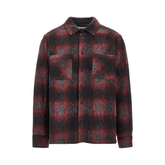 26FW 왁스 런던 긴팔 셔츠 WHITINGOVERSHIRT REDBLACK