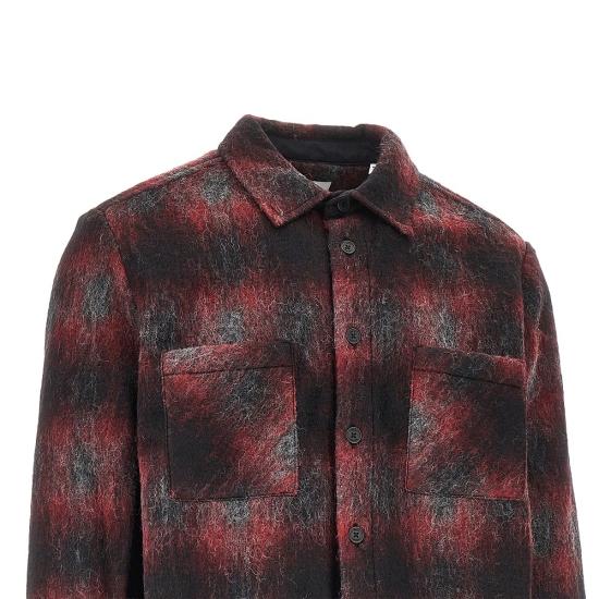 26FW 왁스 런던 긴팔 셔츠 WHITINGOVERSHIRT REDBLACK - WAX LONDON