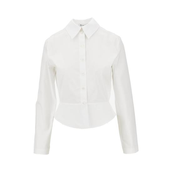 26FW 알라이아 셔츠 AA9C1029T611D 000 WHITE