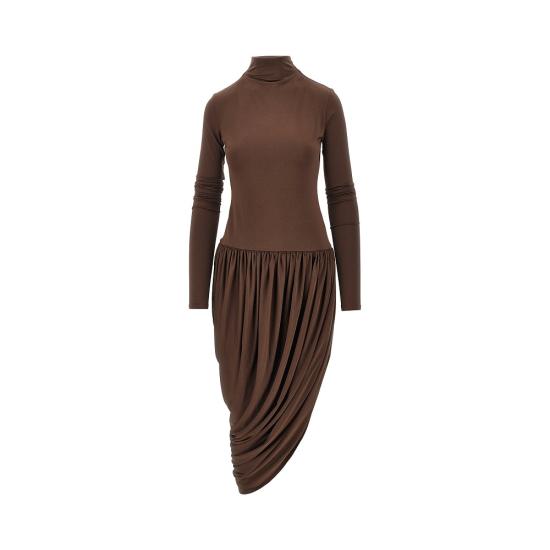 26FW 안다마네 미디 원피스 TM200121ATJP185 641 BROWN