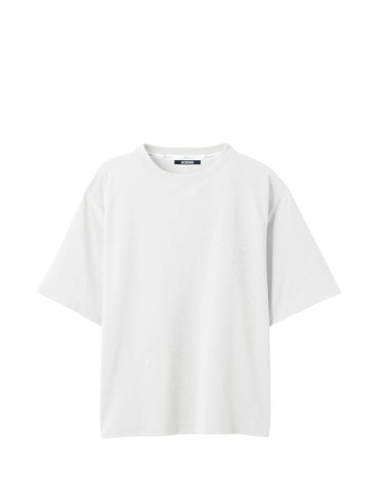 26FW 자크뮈스 롱 카레 반팔 티셔츠 TSM00578AJ00254 100 WHITE