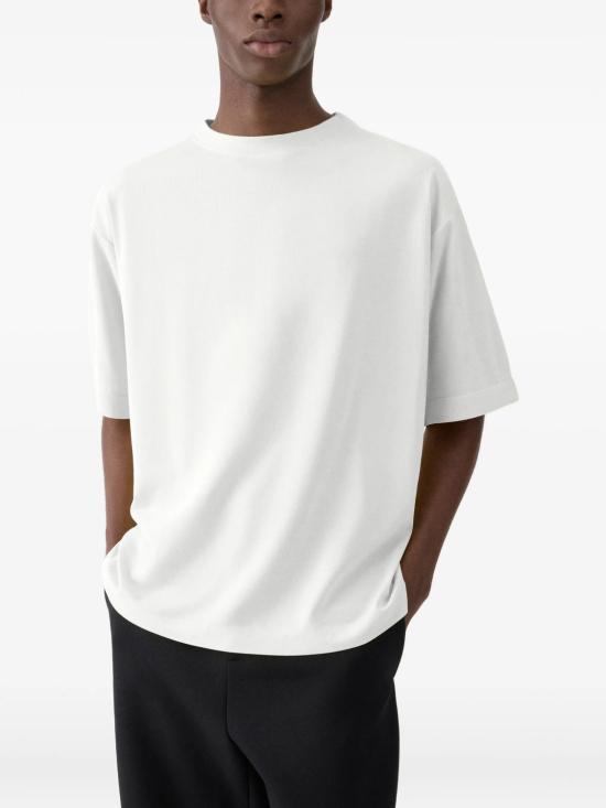 26FW 자크뮈스 롱 카레 반팔 티셔츠 TSM00578AJ00254 100 WHITE - JACQUEMUS