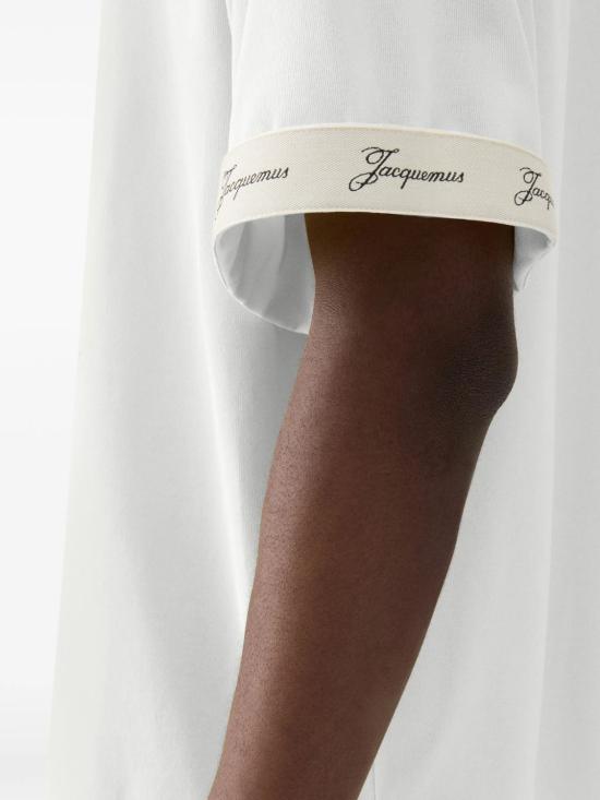 26FW 자크뮈스 롱 카레 반팔 티셔츠 TSM00578AJ00254 100 WHITE - JACQUEMUS