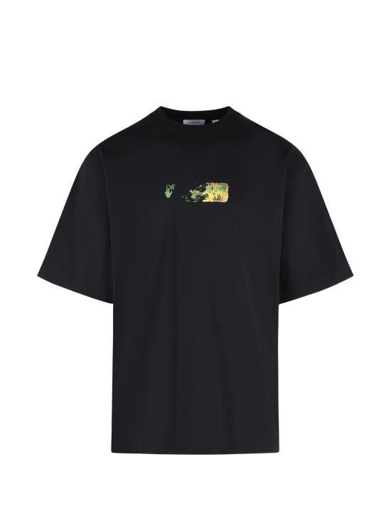 26FW 오프화이트 반팔 티셔츠 44MAA120F26J00D 001 BLACK