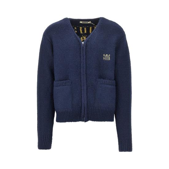 26FW 우드버드 집업 니트 2636 809 SLATE BLUE