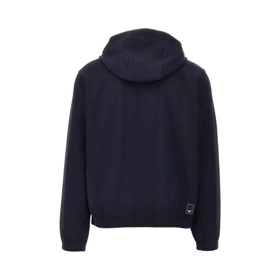 26FW 엠포리오 아르마니 후드 티셔츠 EM006674AF27655 UB118 BLUE - EMPORIO ARMANI