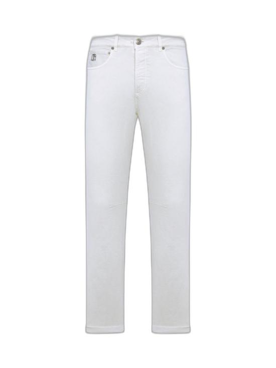 26FW 브루넬로 쿠치넬리 스트레이트 팬츠 M277PX1290 C7210 WHITE - BRUNELLO CUCINELLI