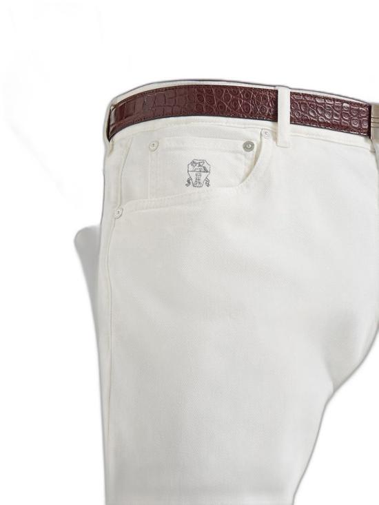 26FW 브루넬로 쿠치넬리 스트레이트 팬츠 M277PX1290 C7210 WHITE - BRUNELLO CUCINELLI