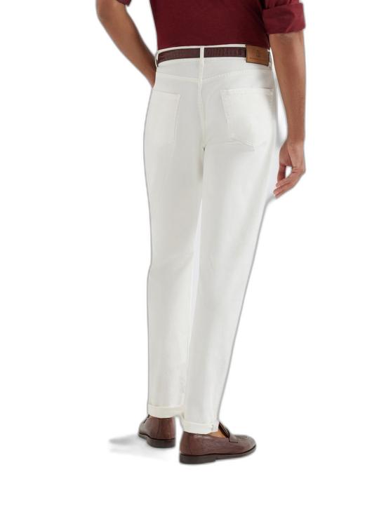 26FW 브루넬로 쿠치넬리 스트레이트 팬츠 M277PX1290 C7210 WHITE - BRUNELLO CUCINELLI