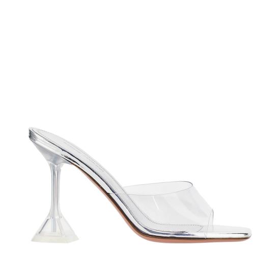 26FW 아미나 무아디 힐/펌프스 LUPITAGLASSSLIPPER95PVC TRANSPARENT SILVER