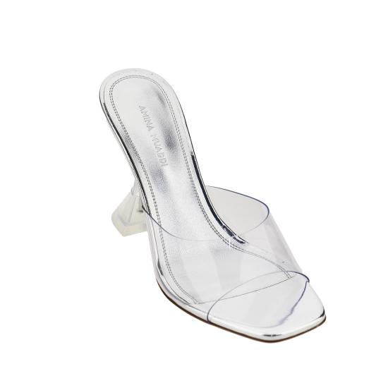 26FW 아미나 무아디 힐/펌프스 LUPITAGLASSSLIPPER95PVC TRANSPARENT SILVER - AMINA MUADDI