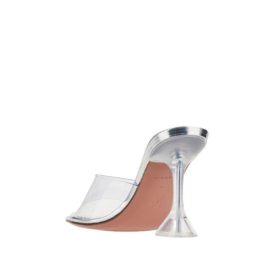 26FW 아미나 무아디 힐/펌프스 LUPITAGLASSSLIPPER95PVC TRANSPARENT SILVER - AMINA MUADDI