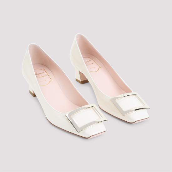 26FW 로저비비에 트럼펫 메탈 버클 펌프스 RVW44815280D1P C019 WHITE - ROGER VIVIER