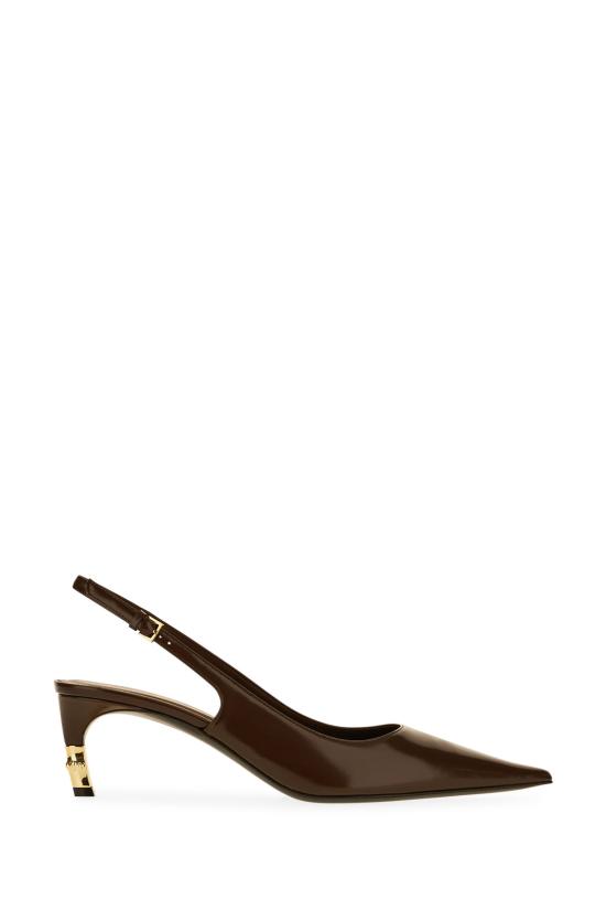 26FW 구찌 카스텔로 레더 슬링백 펌프스 875395AAE5J 2021 Marrone