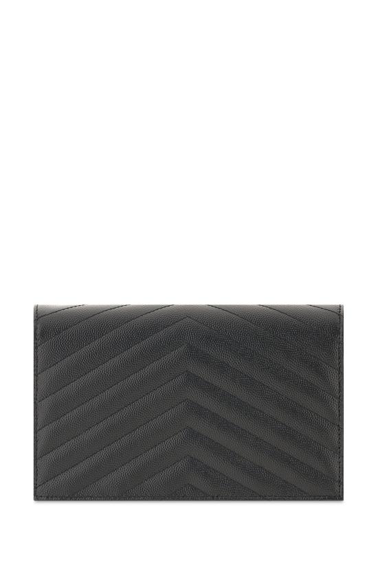 26FW 생로랑 그랑 드 뿌드르 레더 카산드라 엔벨로프 체인 지갑 857605BOW01 1000 Nero - SAINT LAURENT
