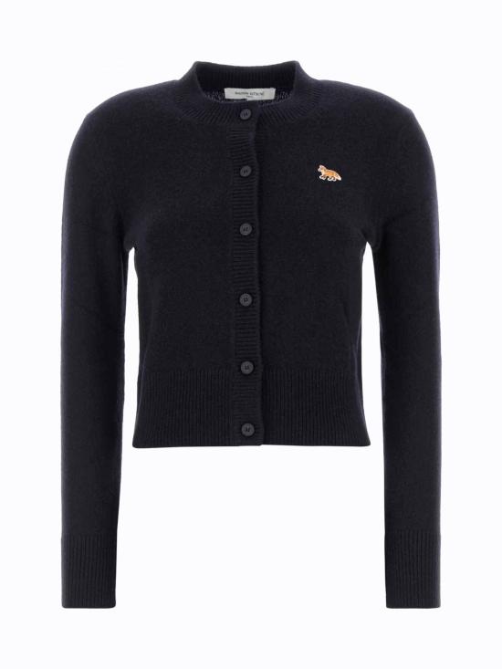 26FW 메종키츠네 베이비 폭스 램스울 피티드 가디건 PW00506KT1006 0413 Navy - MAISON KITSUNE