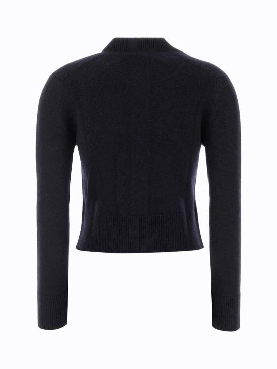 26FW 메종키츠네 베이비 폭스 램스울 피티드 가디건 PW00506KT1006 0413 Navy - MAISON KITSUNE