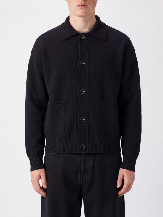 26FW 아미 가디건 HKC923KN0192 001 Black