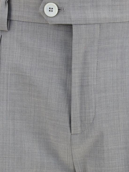 26FW 브루넬로 쿠치넬리 버진 울 다이내믹 캔버스 팬츠 MH2443030F C9100 Pearl - BRUNELLO CUCINELLI