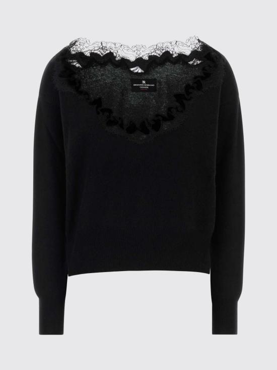 26FW 에르마노 설비노 스웨터 D495M722APPYU 95708 Black - ERMANNO SCERVINO