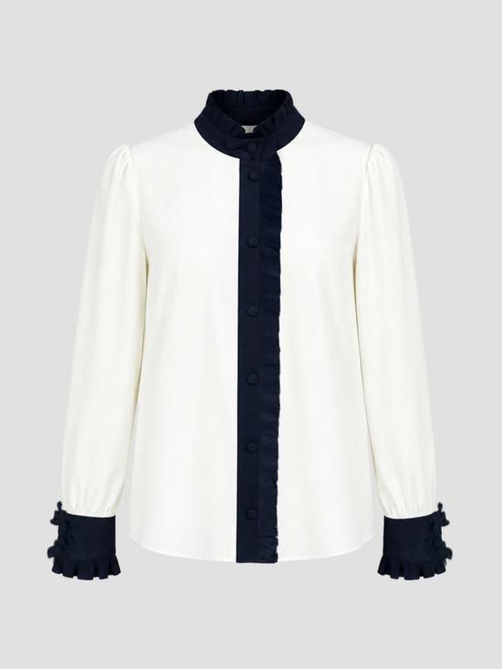 26FW 비베타 셔츠 VS2CM0179TE136 1077 White - VIVETTA