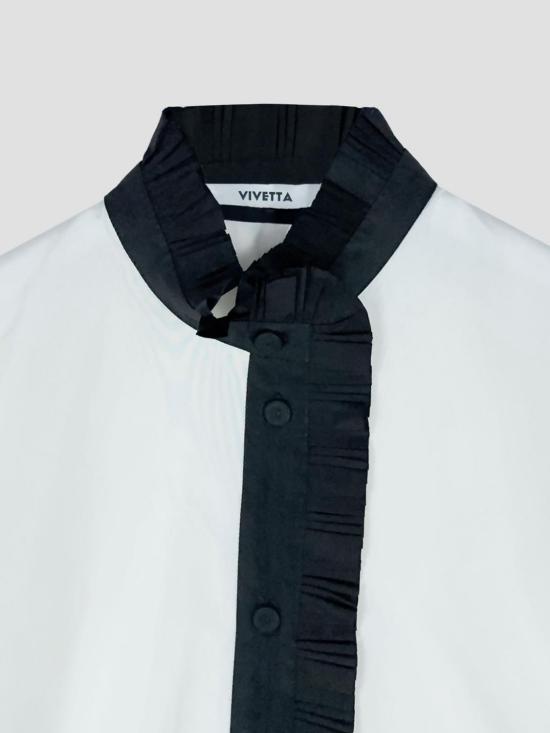 26FW 비베타 셔츠 VS2CM0179TE136 1077 White - VIVETTA