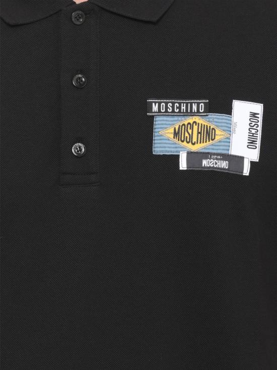 26FW 모스키노 폴로 티셔츠 16075242 0555 Black - MOSCHINO