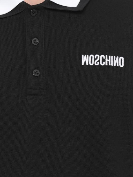 26FW 모스키노 폴로 티셔츠 16105242 2555 Black - MOSCHINO