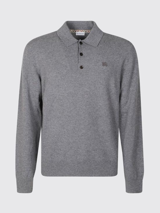 26FW 버버리 폴로 티셔츠 8113269 Grey - BURBERRY