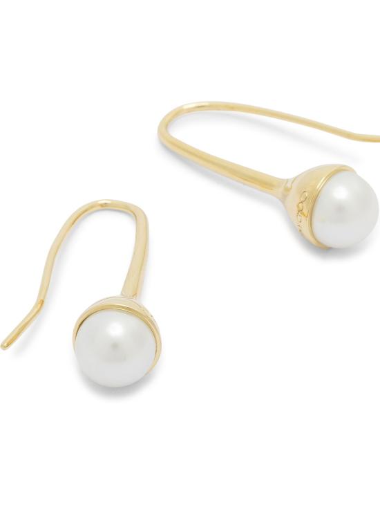 27SS 지미추 주얼리 DROP PEARL EARRINGSDXQGOLD WHITE - JIMMY CHOO
