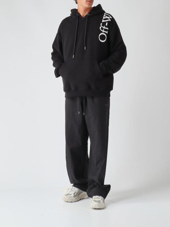 26FW 오프화이트 후드 티셔츠 44MBB085F26F00O 001 Black - OFF WHITE