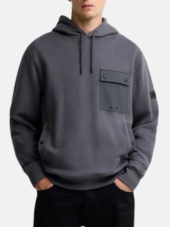 26FW 바버 긴팔 티셔츠 MOL0789 GY75 Charcoal