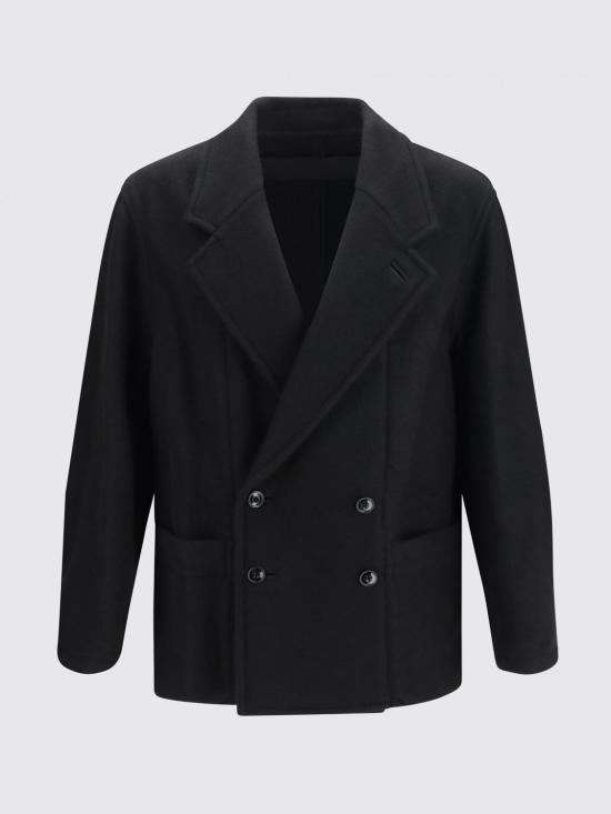 26FW 르메르 울 알파카 더블 브레스티드 숏 코트 CO1166LF1700 BK999 Black - LEMAIRE
