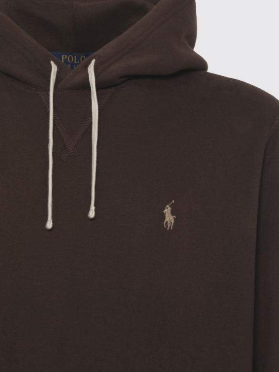 26FW 폴로 랄프로렌 포니로고 자수 후드 티셔츠 710766778 108 Brown - POLO RALPH LAUREN