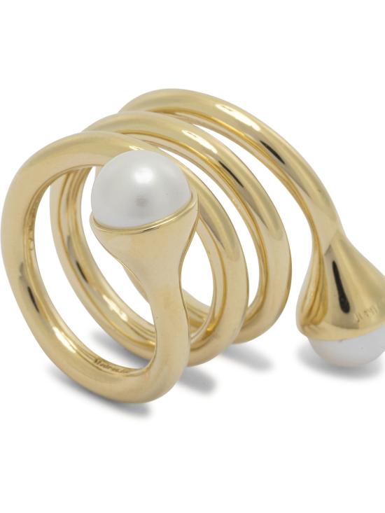 27SS 지미추 주얼리 DROP PEARL RINGDXQGOLD WHITE - JIMMY CHOO