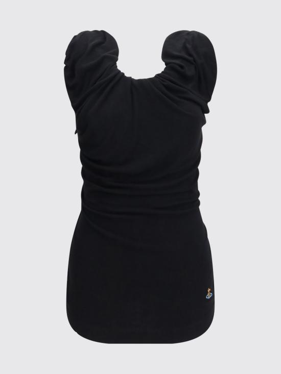 26FW 비비안웨스트우드 반팔 티셔츠 1603004WJ00BO N401 Black - VIVIENNE WESTWOOD
