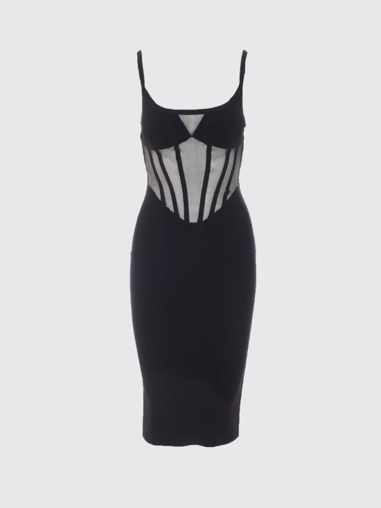 26FW 엘리자베타프랜치 미디 원피스 AM51S67E2 110 Black - ELISABETTA FRANCHI
